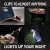 Four BBQ Croc Clip-on Flashlight images showing it clips to almost anything and illuminates very well. Light attached to the brim of a blue baseball hat, attached to a the BBQ Croc EASY GRILL grill lifter, BBQ Croc 21-inch tongs with light holding a chicken skewer and light attached to a running shoe illuminating the ground in front of the foot.